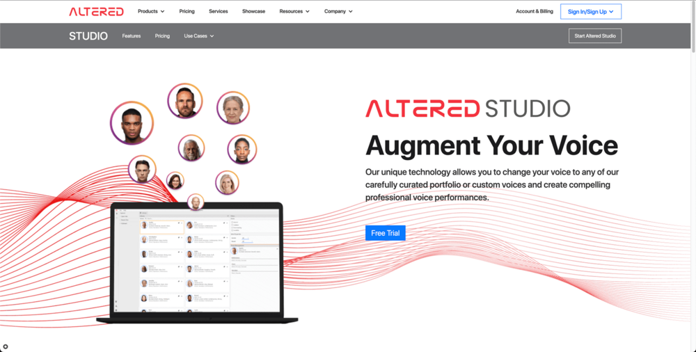 Altered Studio website screenshot