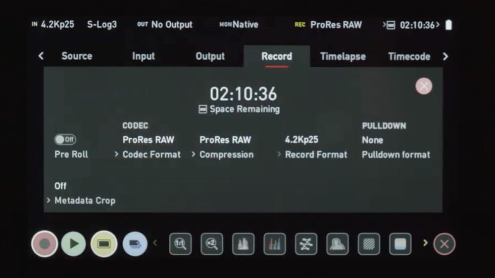 atomos ninja record screen
