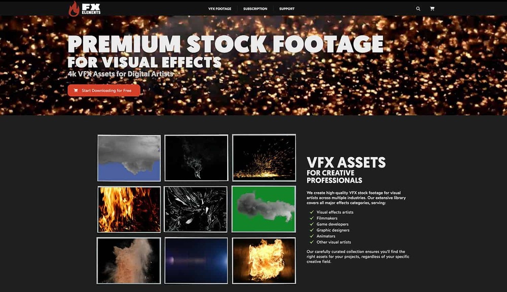 FX Elemenets VFX Stock Footage Library