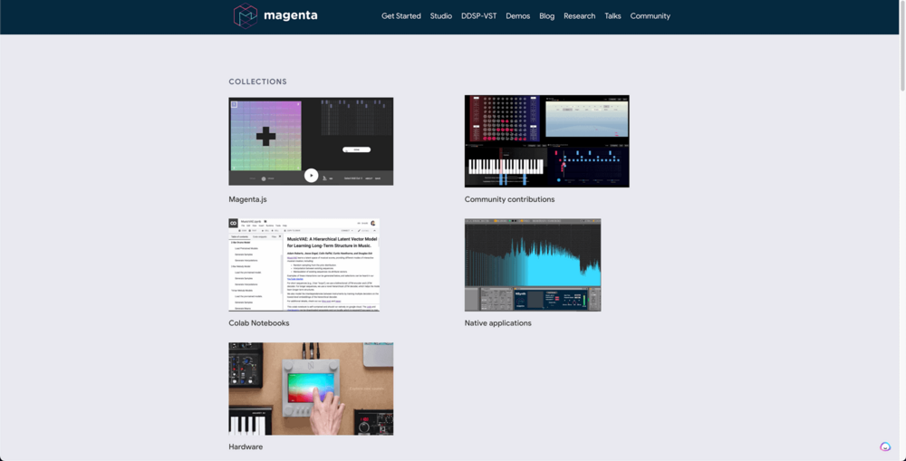 Magenta website screenshot