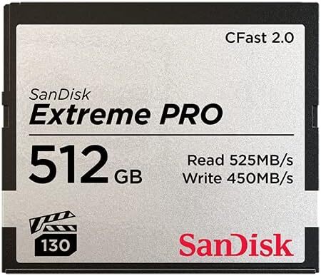 SanDisk 512GB Extreme PRO CFast 2.0 Memory Card
