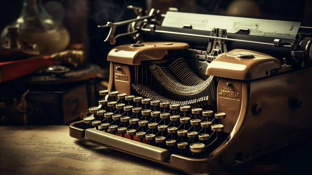 an old fashioned typewriter on a desk