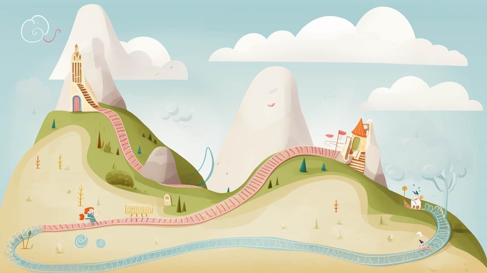 an illustration of the three-act story structure