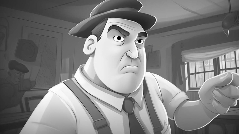 an illustration of a film noir detective