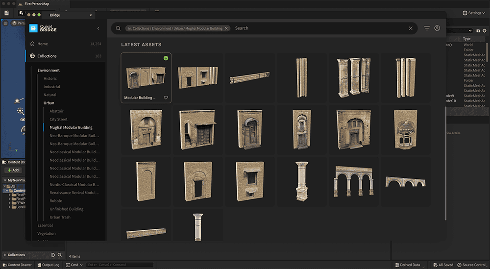 _Quixel Bridge gives you access to the Megascans library_