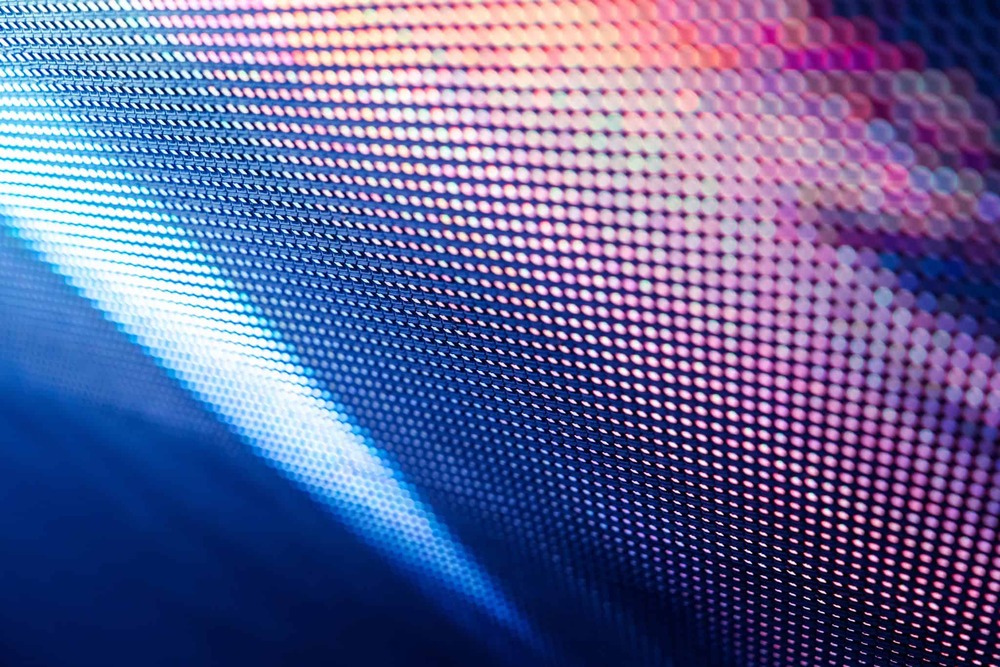 extreme close up on LED panel