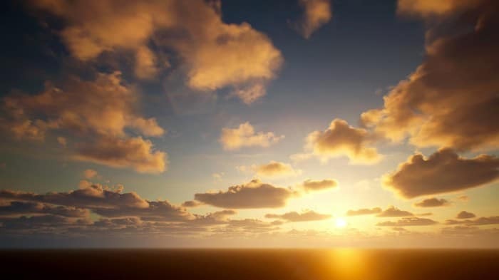 Screenshot of a render from Ultra Dynamic Sky